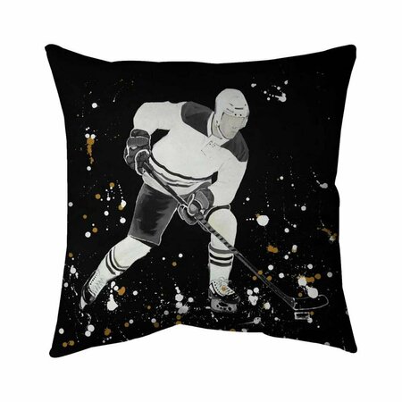FONDO 20 x 20 in. Hockey Player In Action-Double Sided Print Indoor Pillow FO2794543